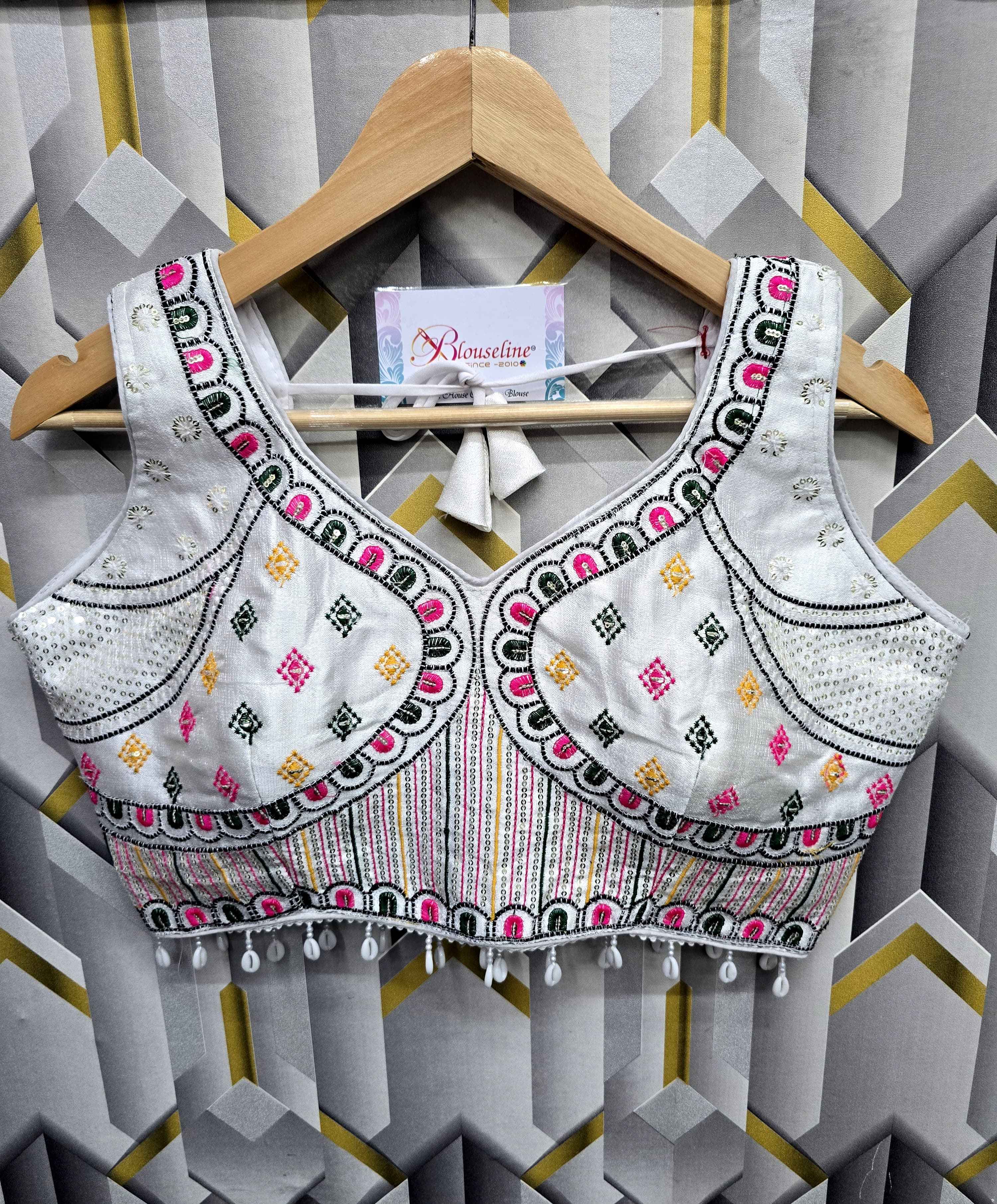 Latest Navratri Fancy Embroidery Blouse Manufacturer in Surat | BlouseLine