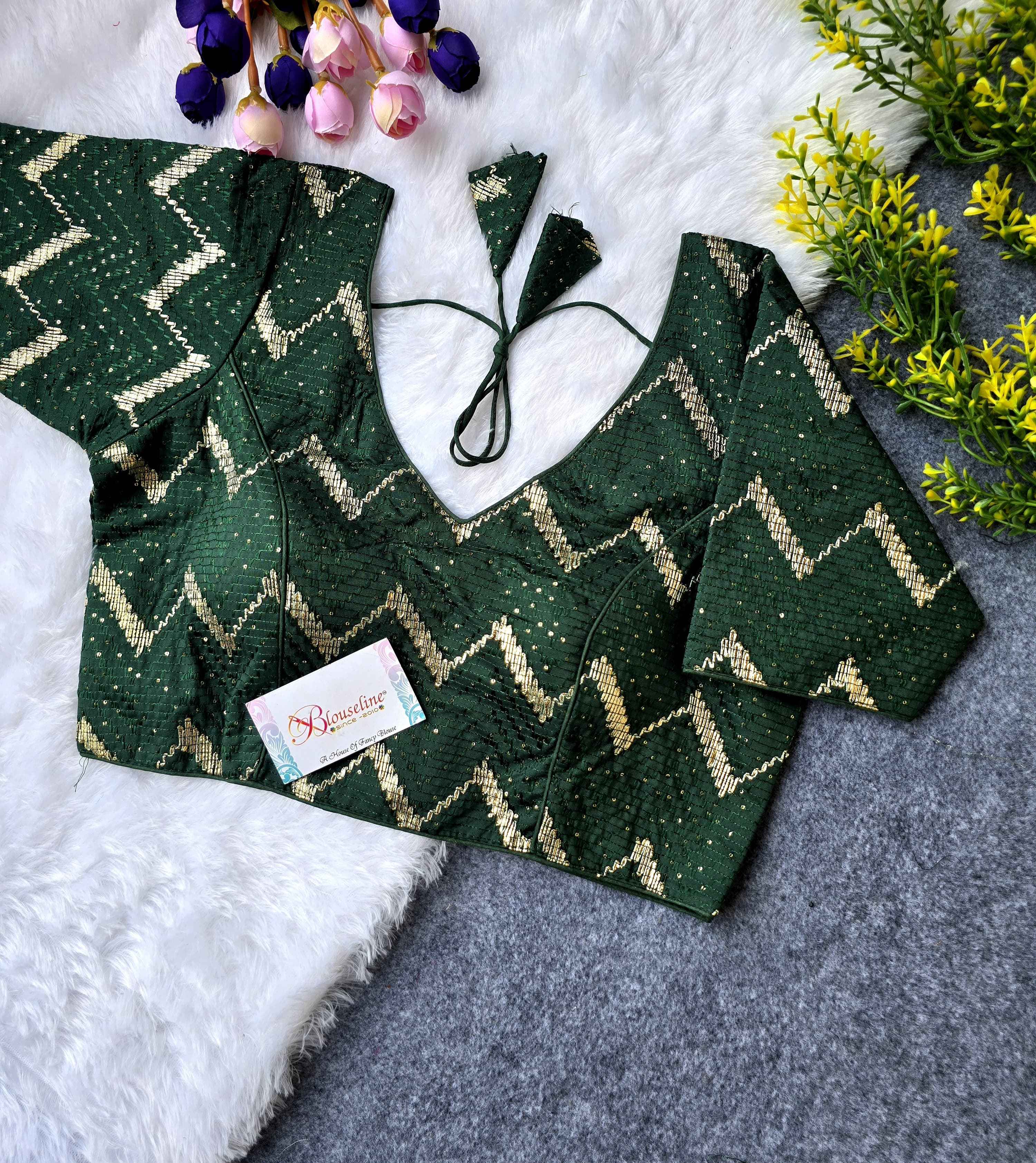 Gota Patti Embroidery Blouse Manufacturer in Surat – BlouseLine