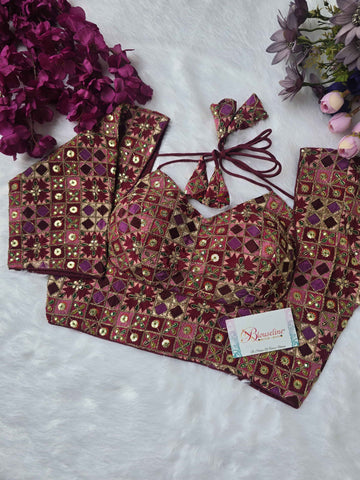 New 2025 Collection Viscose Crepe Pojisan Print Blouses - BlouseLine