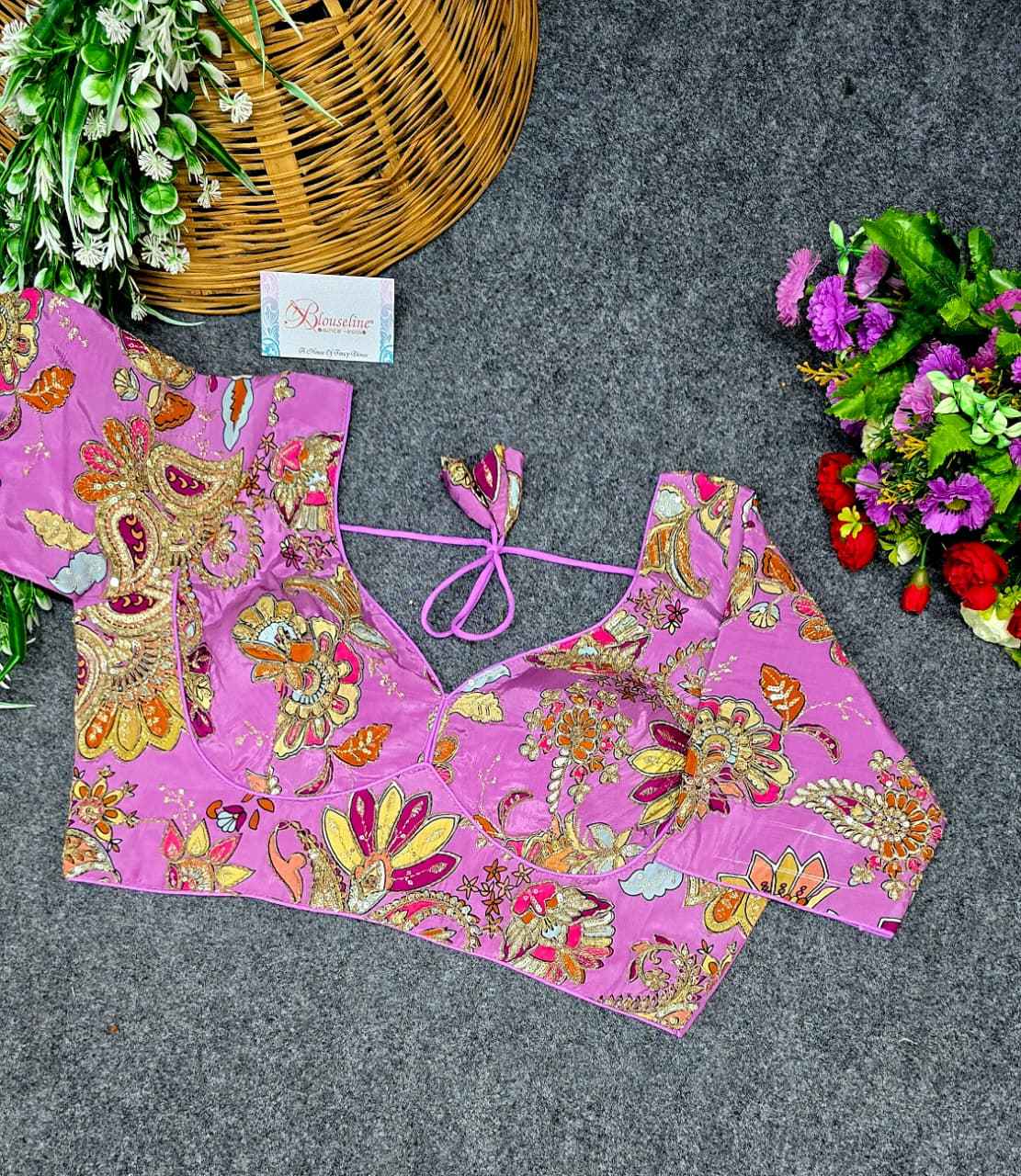Fancy Crepe Viscose Position Print Blouse Supplier in Surat – BlouseLine