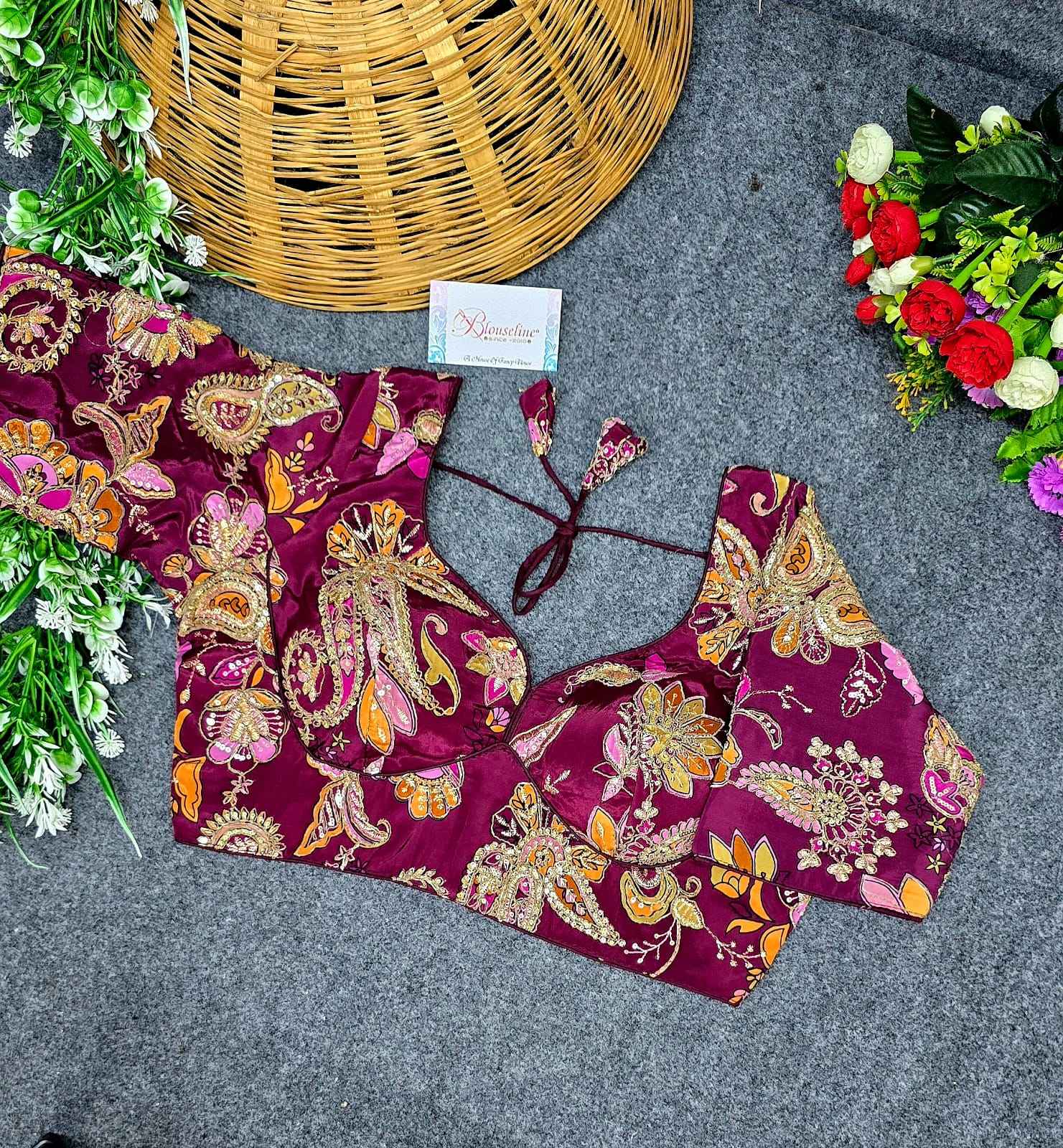 Fancy Crepe Viscose Position Print Blouse Supplier in Surat – BlouseLine