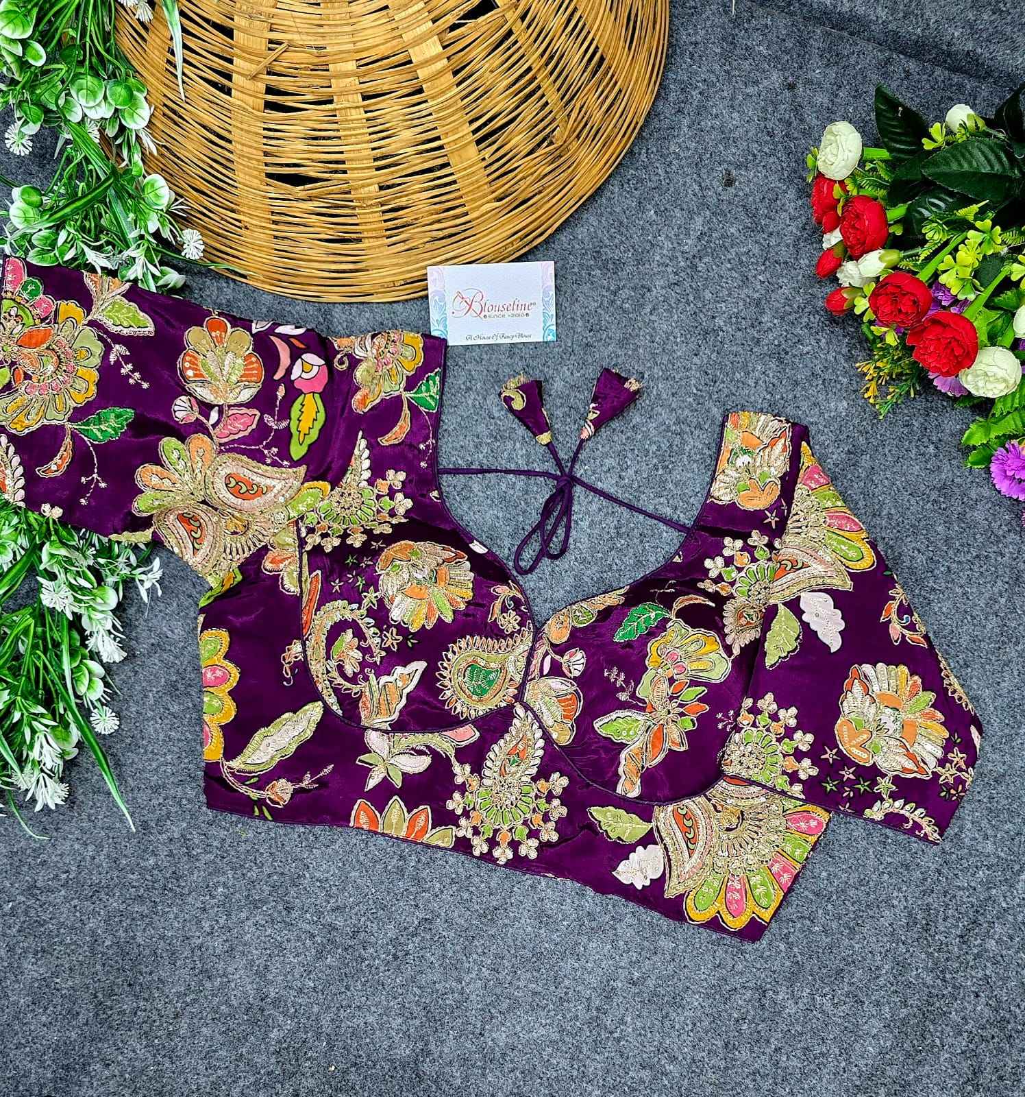 Fancy Crepe Viscose Position Print Blouse Supplier in Surat – BlouseLine