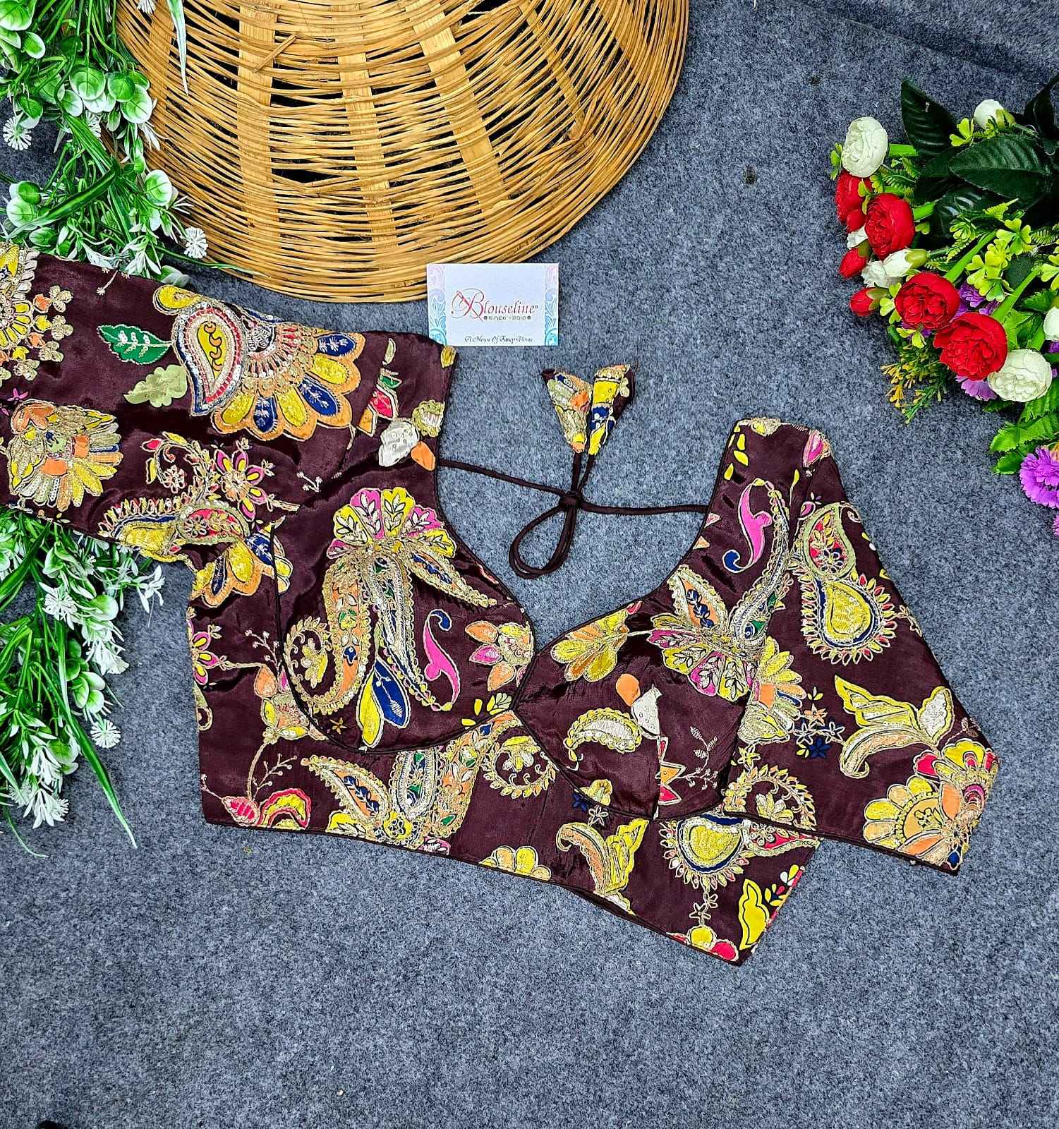 Fancy Crepe Viscose Position Print Blouse Supplier in Surat – BlouseLine