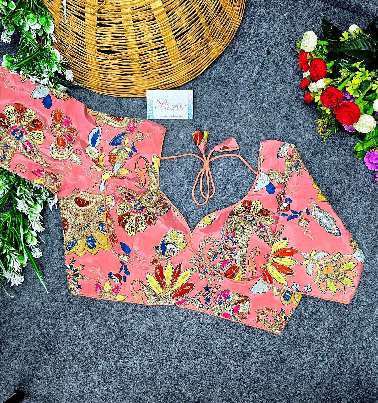 Fancy Crepe Viscose Position Print Blouse Supplier in Surat – BlouseLine
