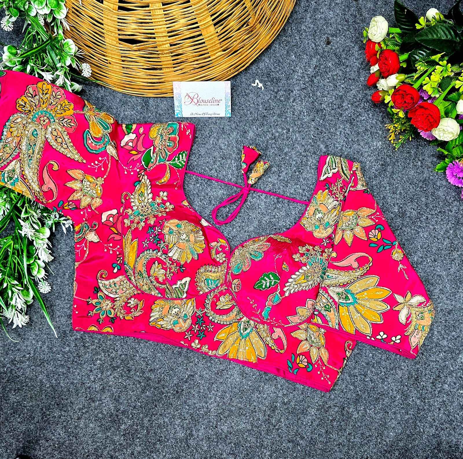 Fancy Crepe Viscose Position Print Blouse Supplier in Surat – BlouseLine