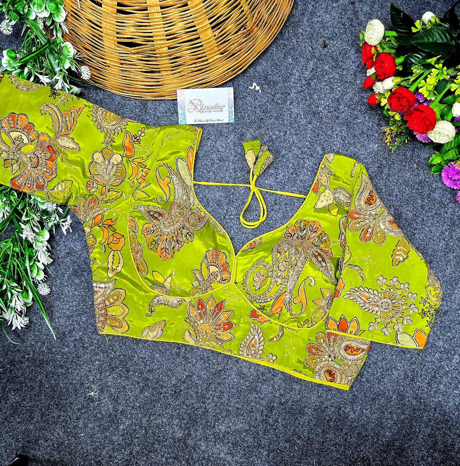 Fancy Crepe Viscose Position Print Blouse Supplier in Surat – BlouseLine