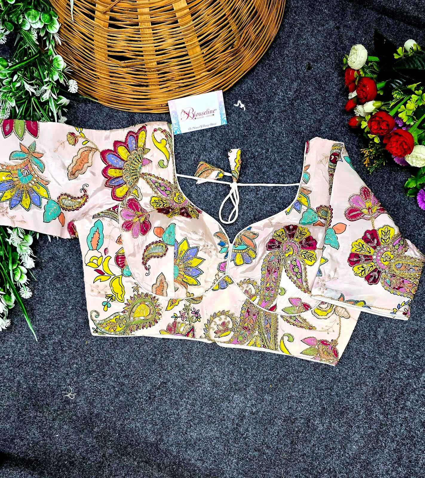 Fancy Crepe Viscose Position Print Blouse Supplier in Surat – BlouseLine