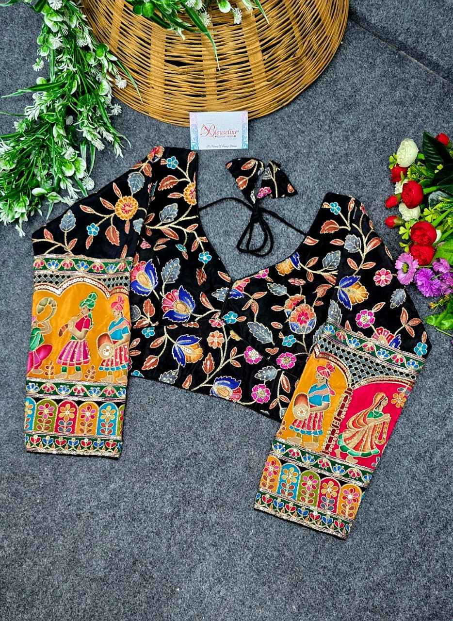 Crepe Viscose Position Print Blouse Supplier in Surat - Blouseline