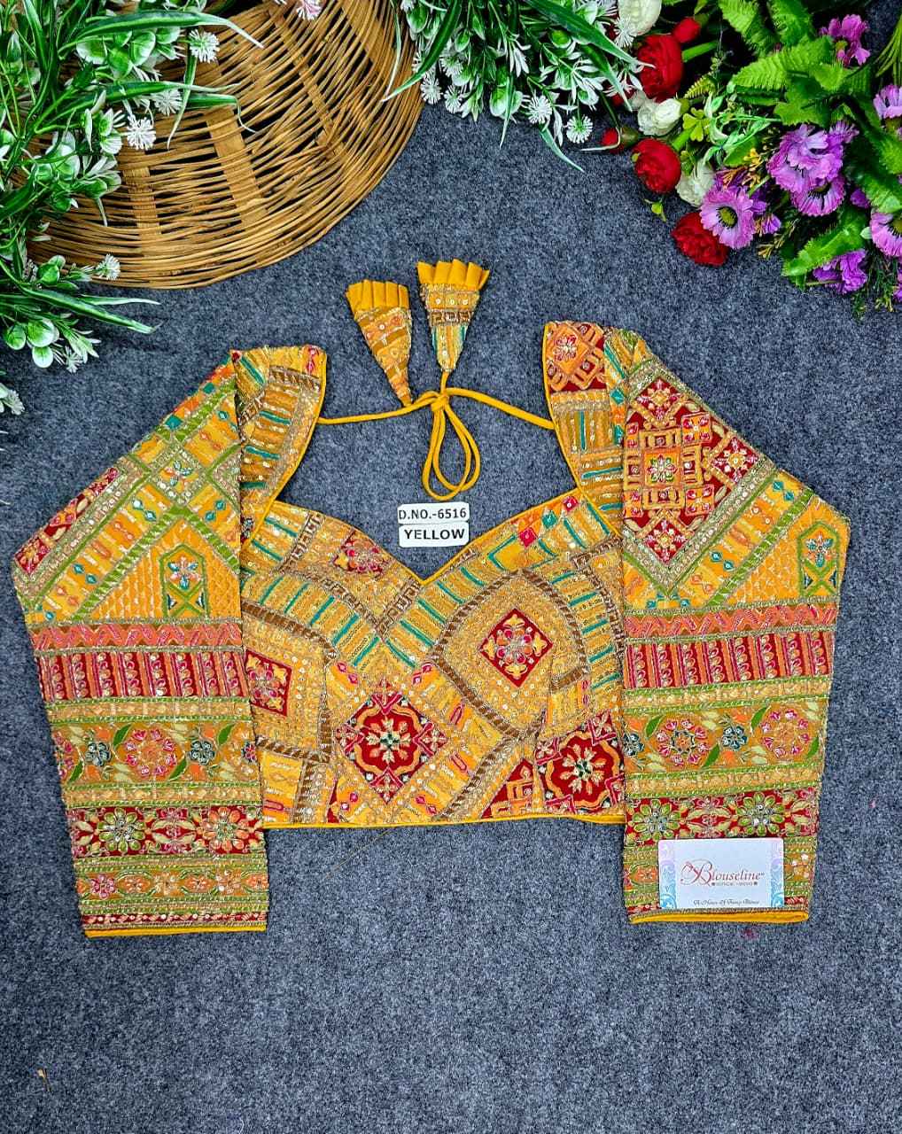 Buy Crepe Viscose Position Print Blouse Online – BlouseLine BL6516