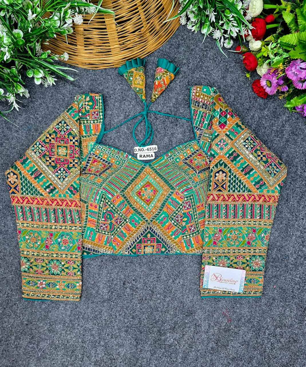 Buy Crepe Viscose Position Print Blouse Online – BlouseLine BL6516
