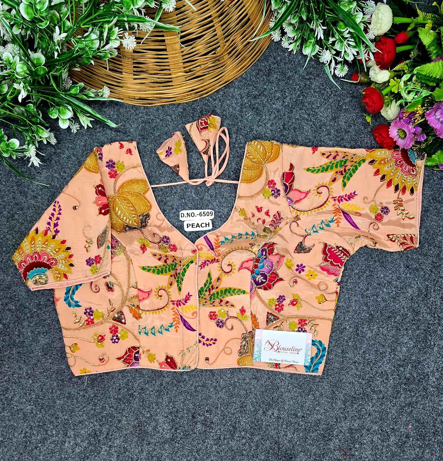 Buy Crepe Viscose Position Print Blouse – BlouseLine BL6509