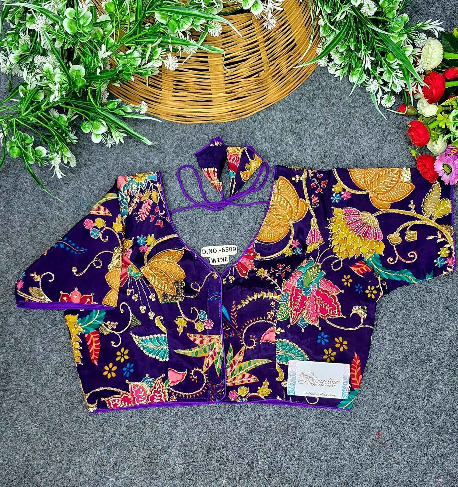 Buy Crepe Viscose Position Print Blouse – BlouseLine BL6509