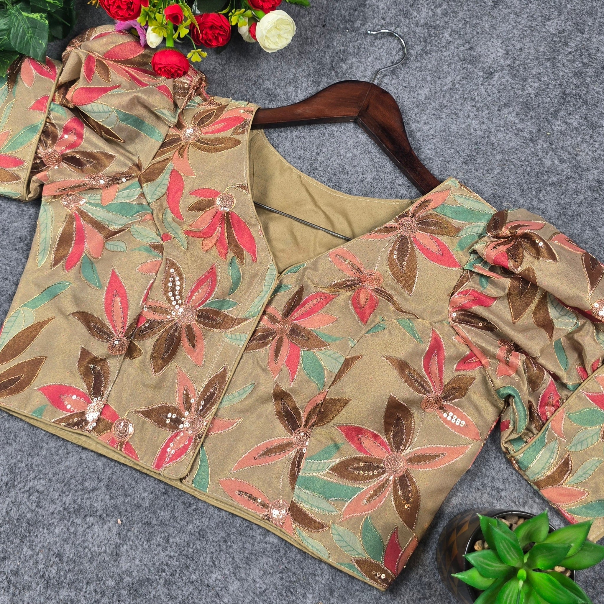 Discover Natural Crepe Embroidery Blouses by BlouseLine - BlouseLine