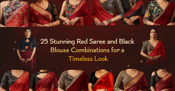 25 Stunning Red Saree and Black Blouse Combinations for a Timeless Look