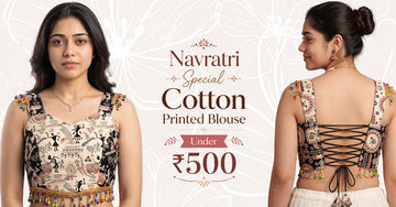 Navratri Cotton Printed Blouse Under 500rs: A Detailed Look at Blouseline