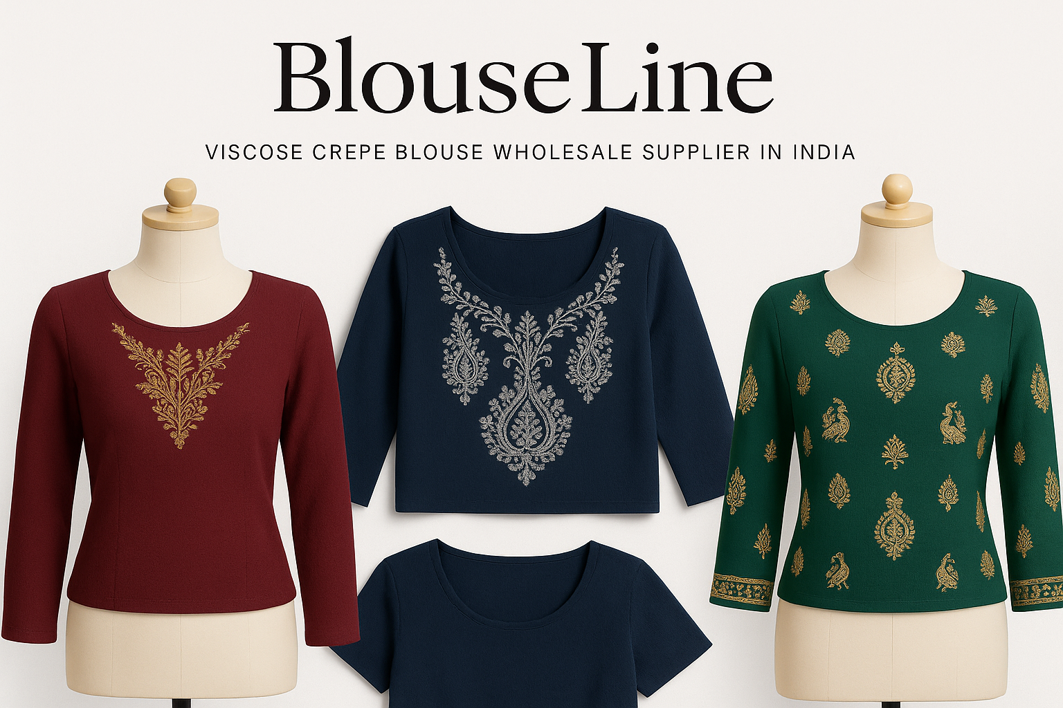 Viscose Crepe Blouse Wholesale Supplier in India – BlouseLine