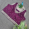 Slub Silk Embroidered Blouse - Premium Ethnic Collection | Blouse Line Surat