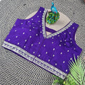 Slub Silk Embroidered Blouse - Premium Ethnic Collection | Blouse Line Surat