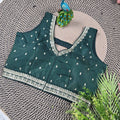 Slub Silk Embroidered Blouse - Premium Ethnic Collection | Blouse Line Surat