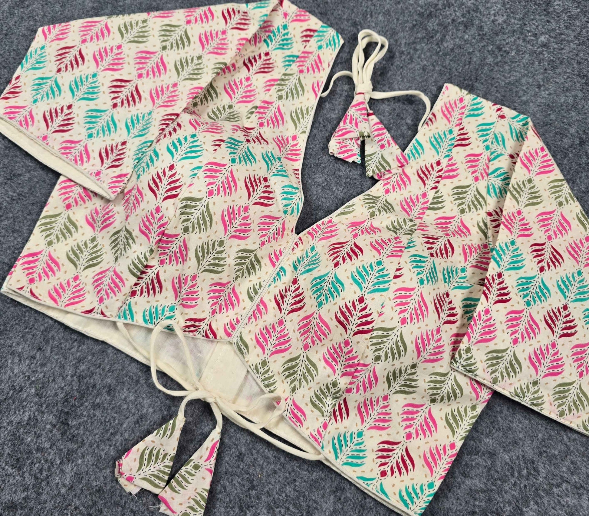 Cotton printed blouse for women by Blouse Line at wholesale price