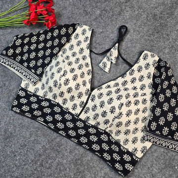 Premium Printed Cotton Blouse for Women | Blouse Line | Luxury Comfort