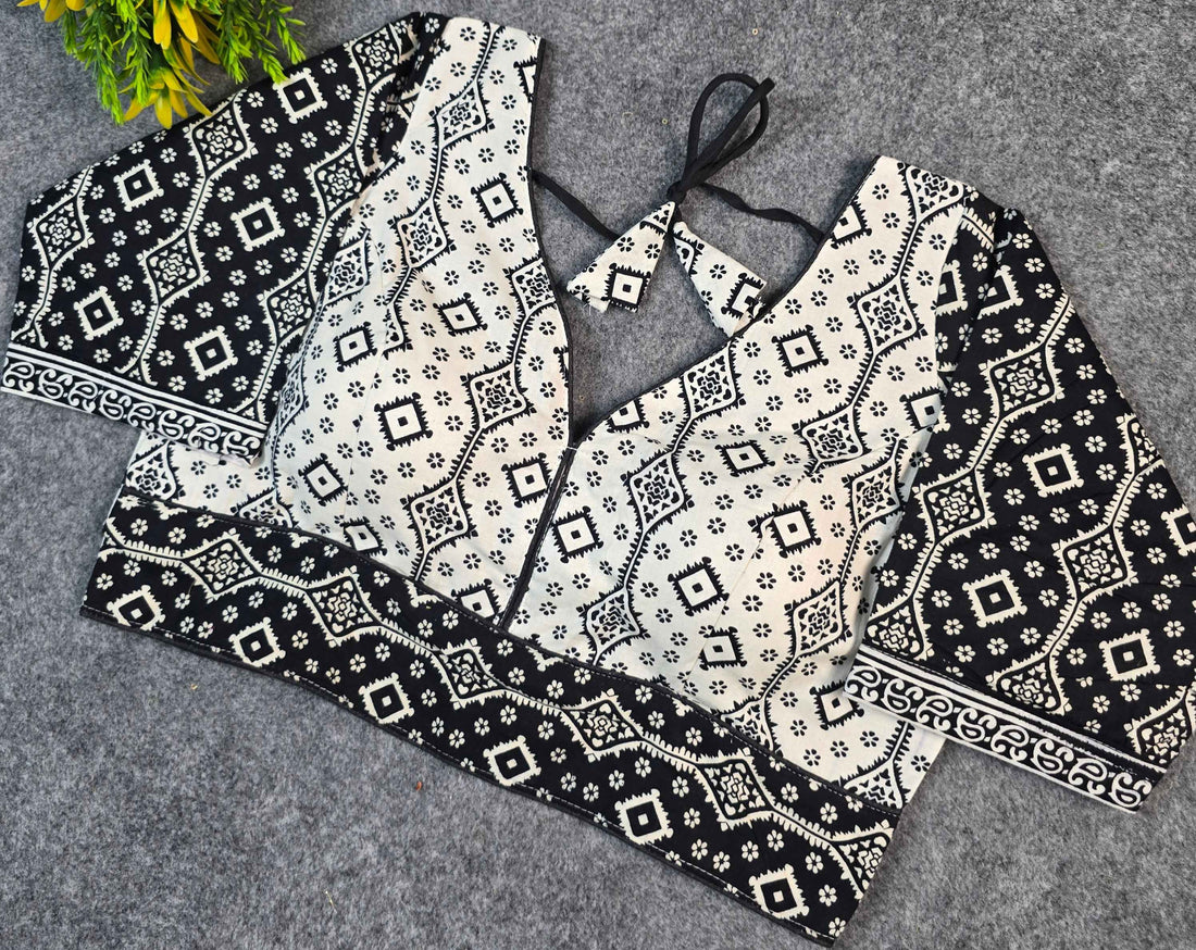Ethnic Cotton Printed Blouse | Festive & Casual Wear | Blouse Line