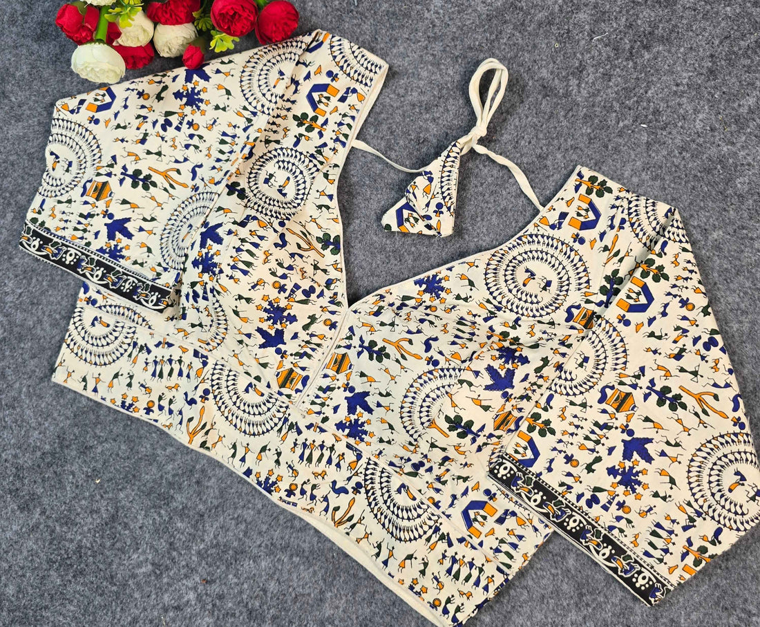 Lightweight Cotton Printed Blouse | Breathable & Stylish | Blouse Line