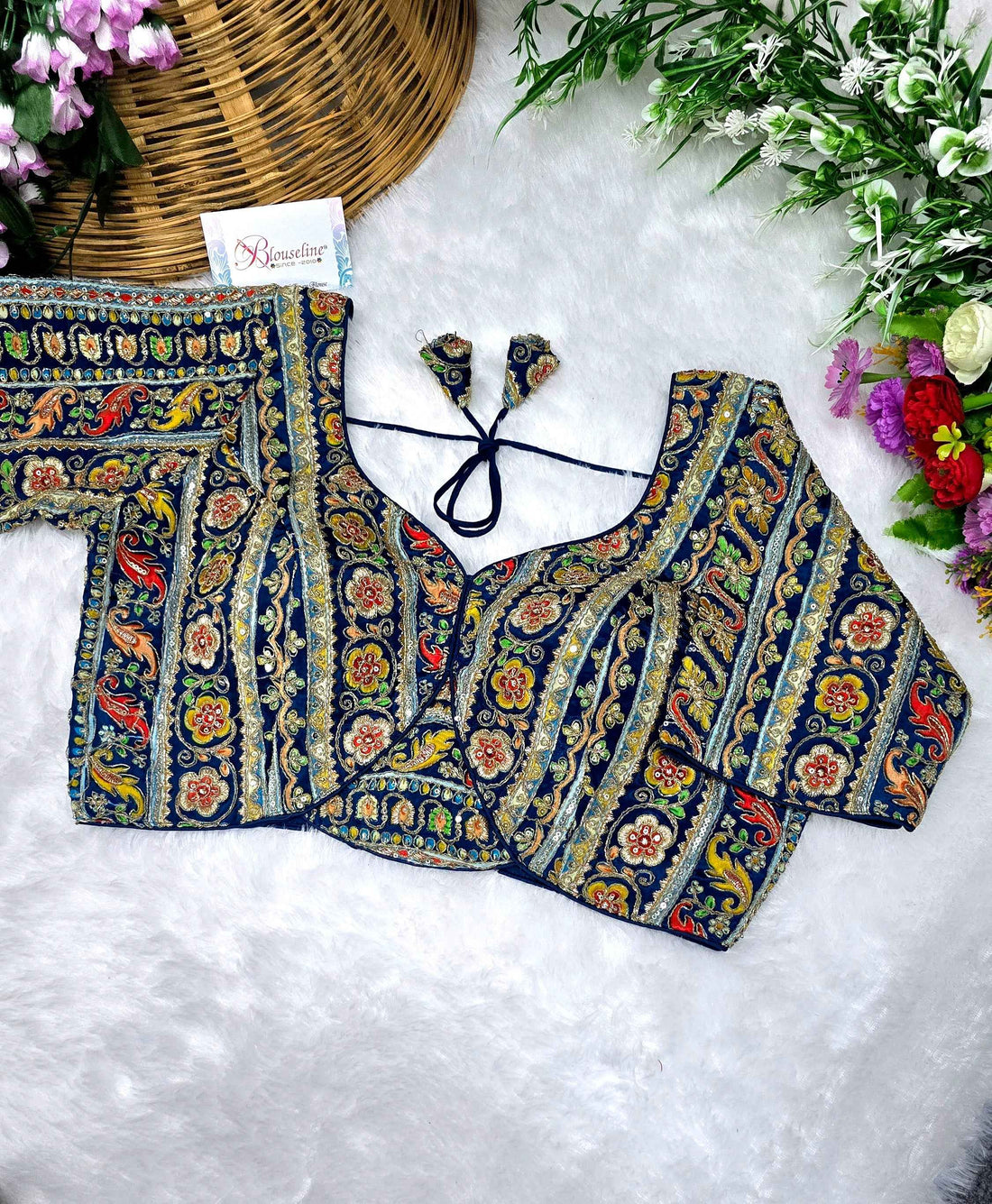Crepe Viscose Position Print Blouse Exports in Surat – BlouseLine