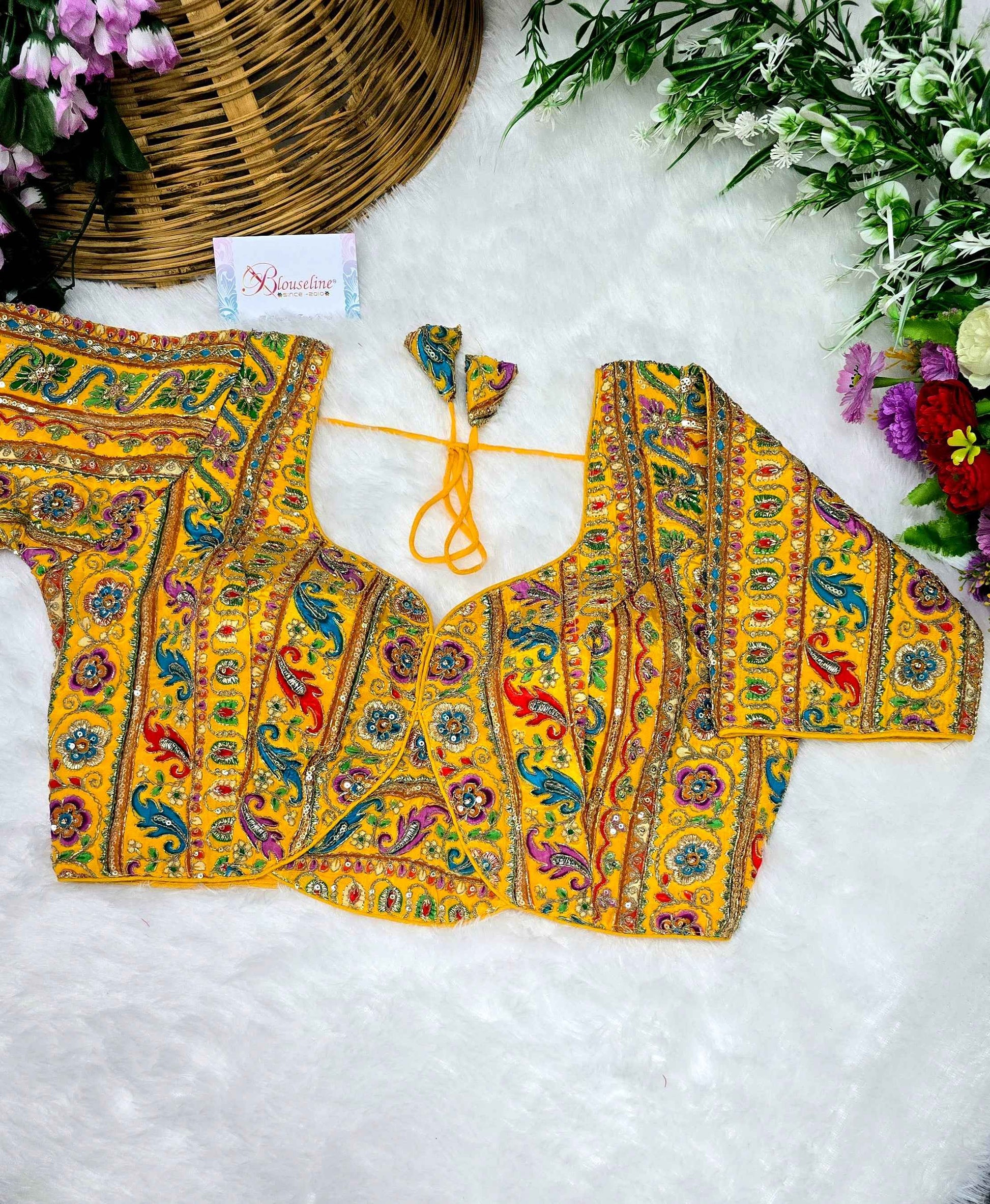 Crepe Viscose Position Print Blouse Exports in Surat – BlouseLine