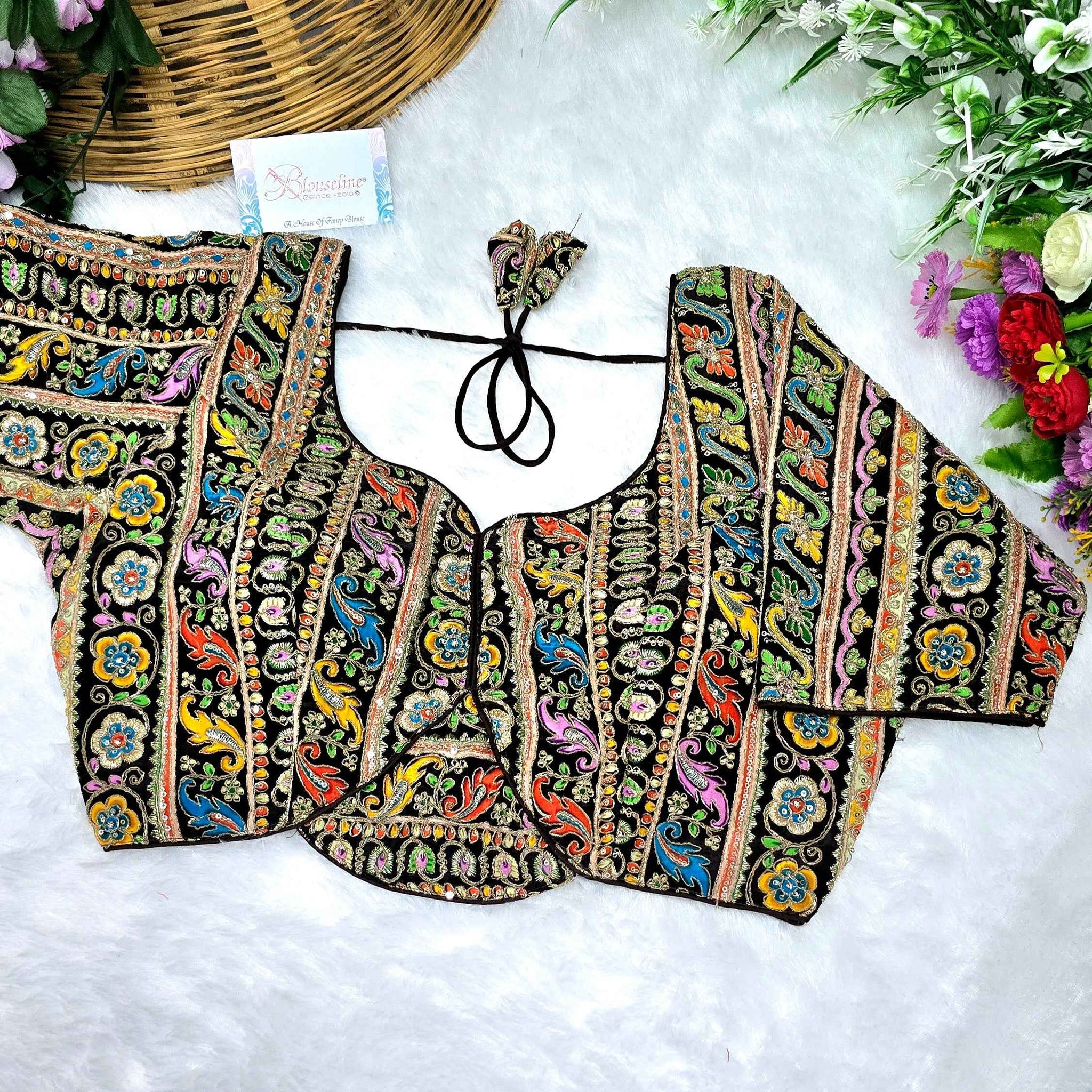 Crepe Viscose Position Print Blouse Exports in Surat – BlouseLine