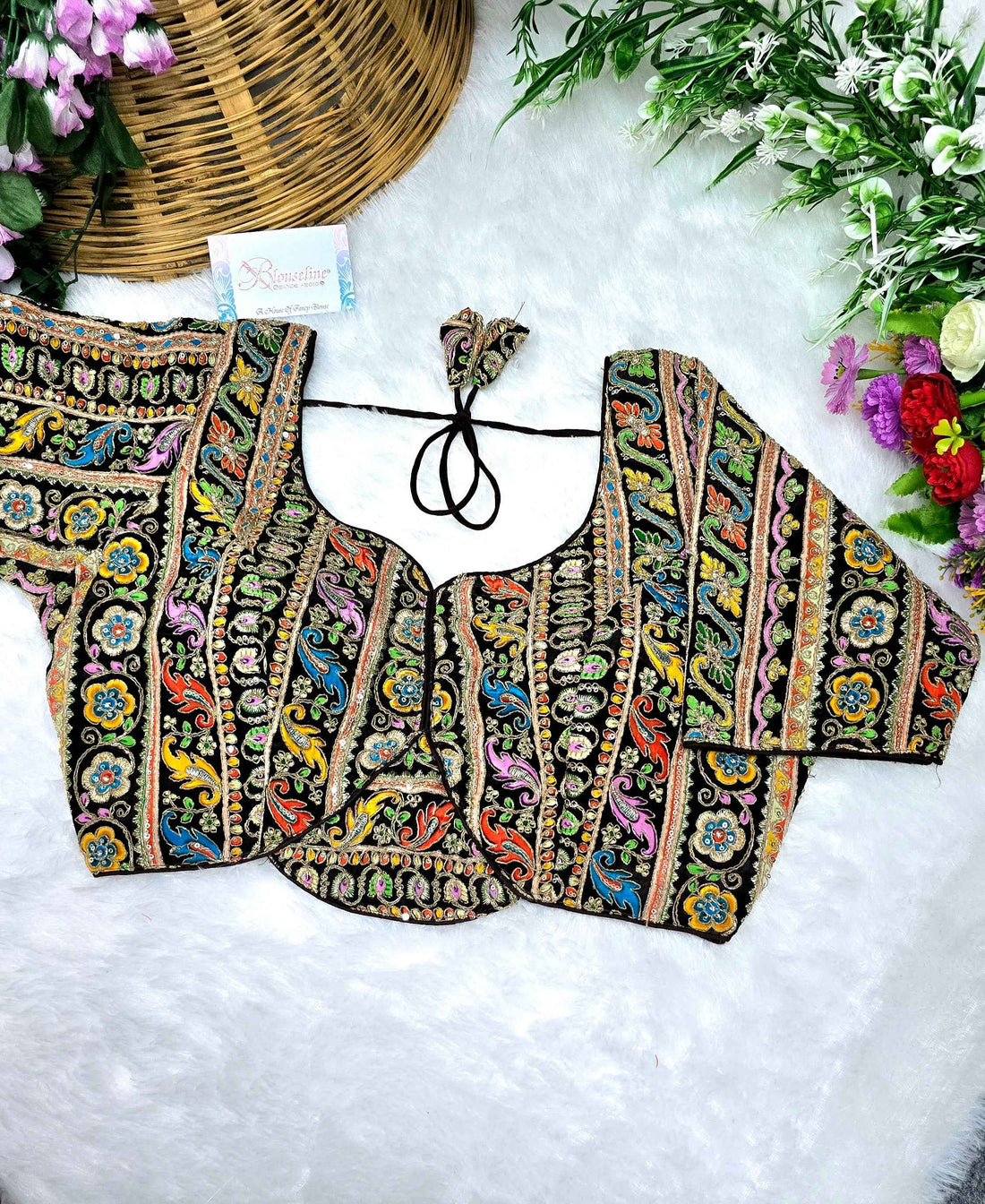 Crepe Viscose Position Print Blouse Exports in Surat – BlouseLine