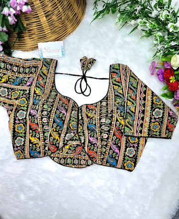 Crepe Viscose Position Print Blouse Exports in Surat – BlouseLine