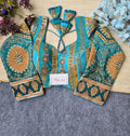 Premium Viscose Blouse with Pojisan Print and Embroidery | Blouse Line Surat - BlouseLine