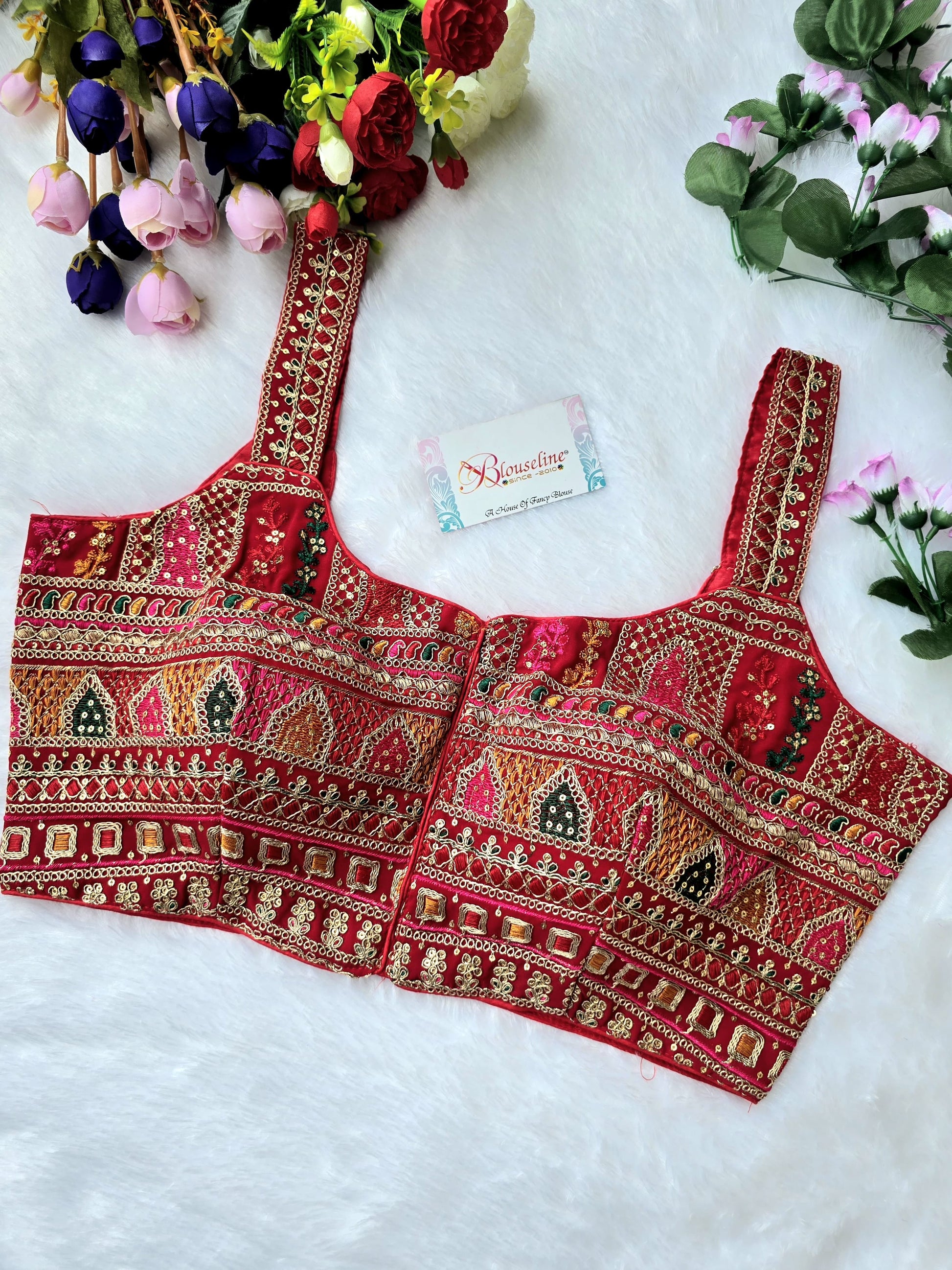 BlouseLine Premium Georgette Embroidered Blouse - Wholesale Manufacturer Price - BlouseLine