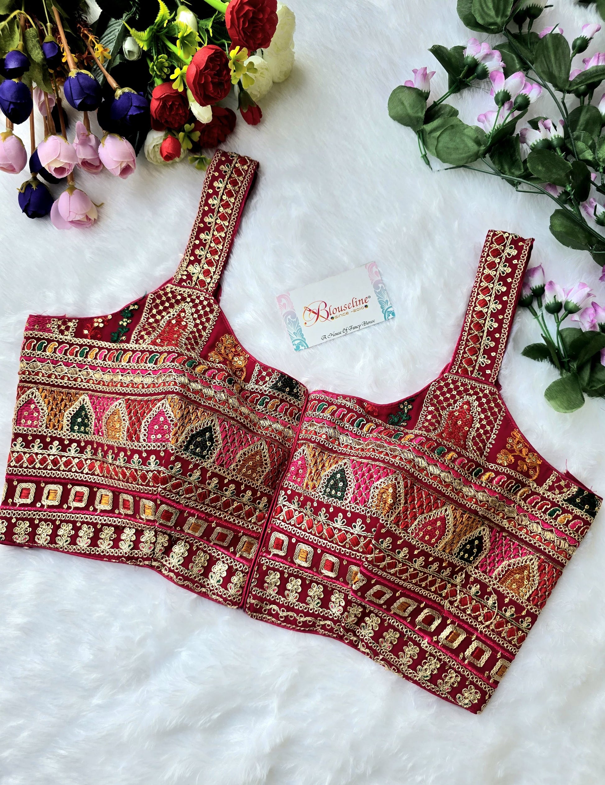 BlouseLine Premium Georgette Embroidered Blouse - Wholesale Manufacturer Price - BlouseLine