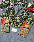 BlouseLine Viscose Crepe Pojisan Print Embroidered Blouse - BlouseLine