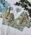 Premium Organza Pojisan Print Embroidered Blouse – Half Sleeves - BlouseLine