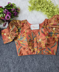 Designer Silk Pojisan Print Embroidered Blouse - Latest Trend - BlouseLine