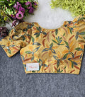 Designer Silk Pojisan Print Embroidered Blouse - Latest Trend - BlouseLine