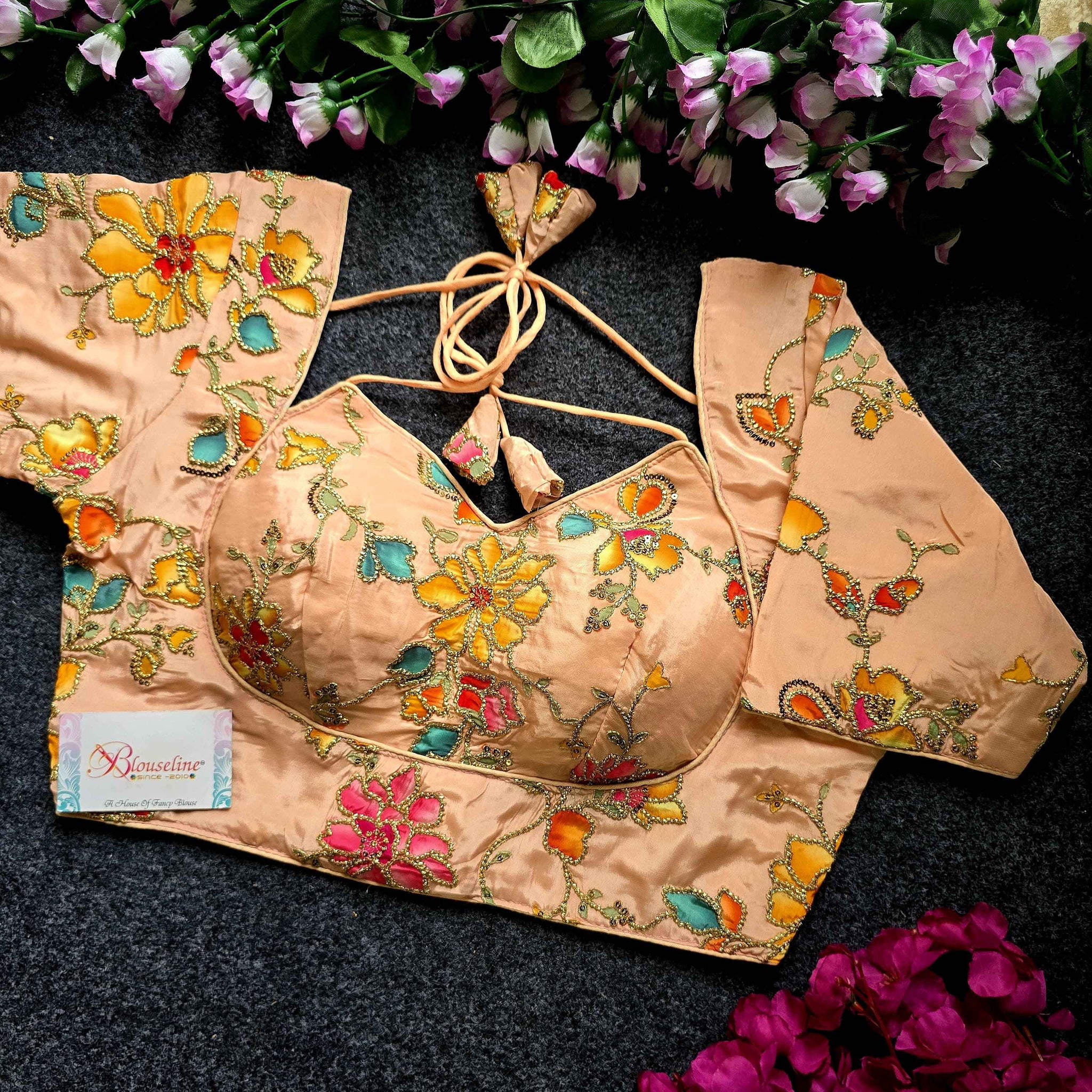 New Viscose Position Print Blouse Manufacturer in Surat | BlouseLine