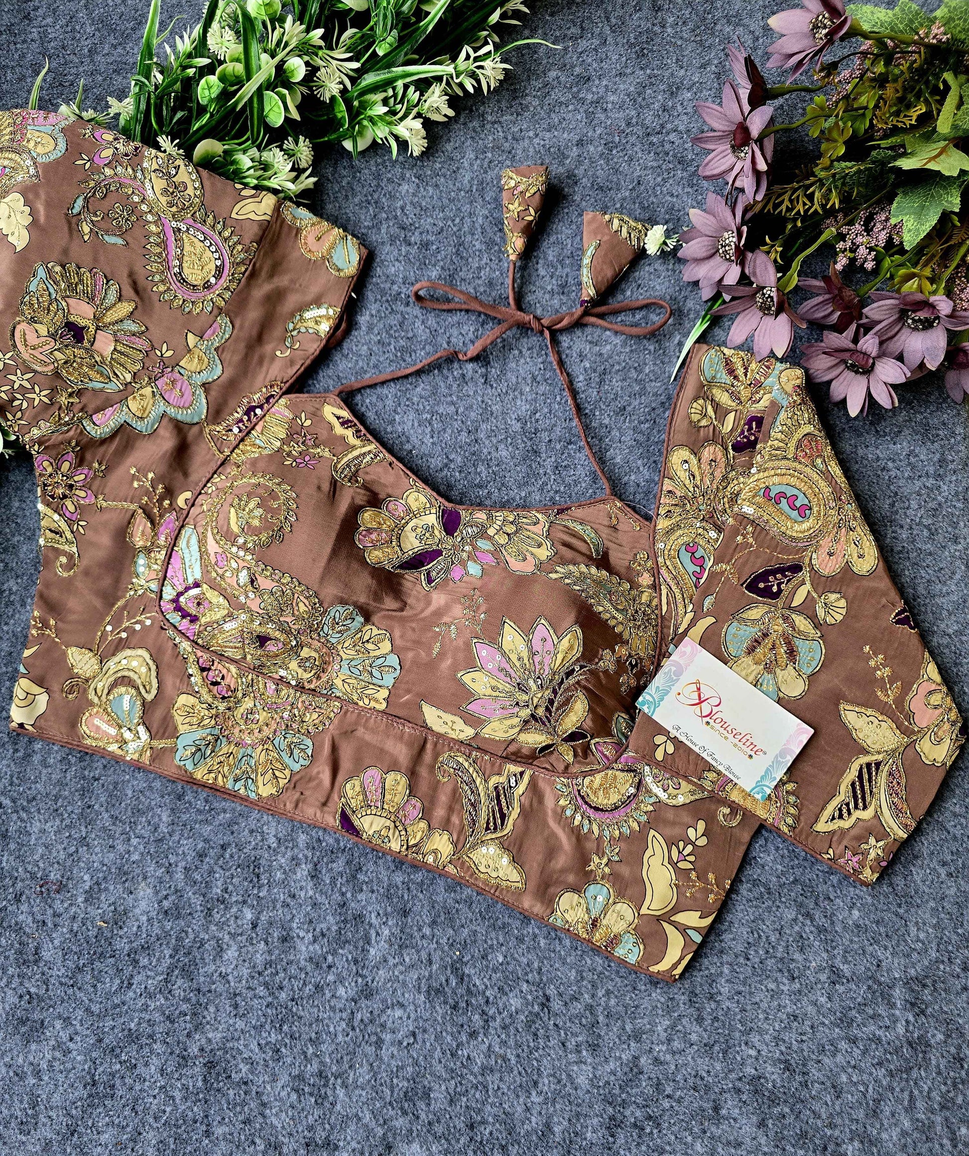 Best Crepe Viscose Position Print Blouse Collection in Gujarat | BlouseLine