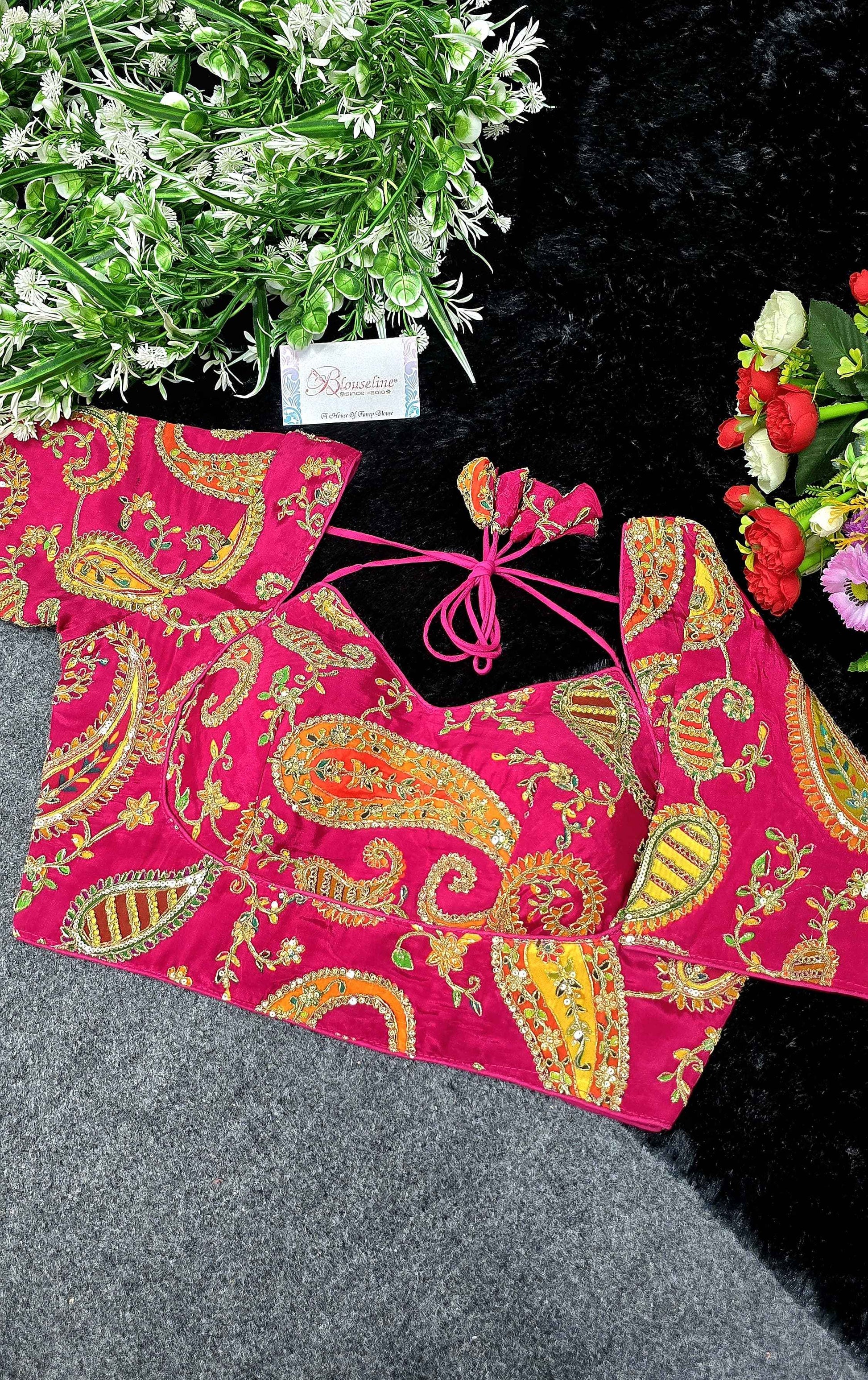 Readymade Heavy Crepe Viscose Pojisan Blouse Manufacturer in Gujarat | BlouseLine