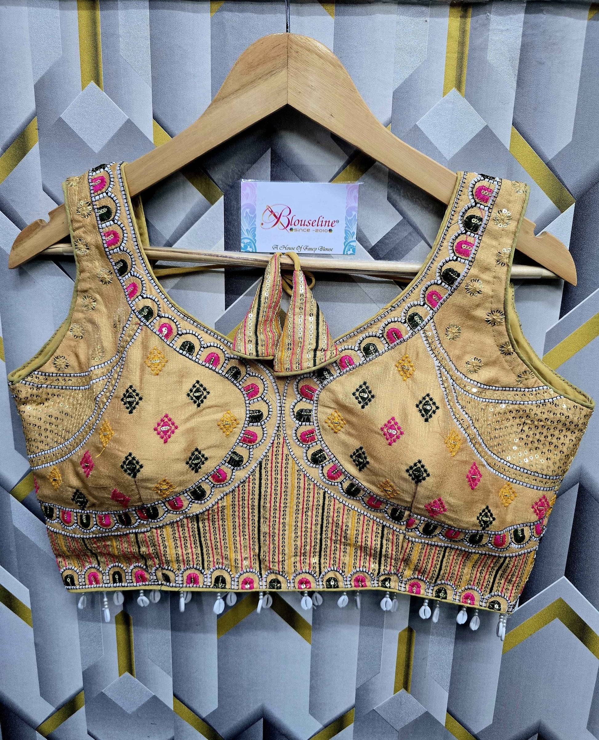 Latest Navratri Fancy Embroidery Blouse Manufacturer in Surat | BlouseLine