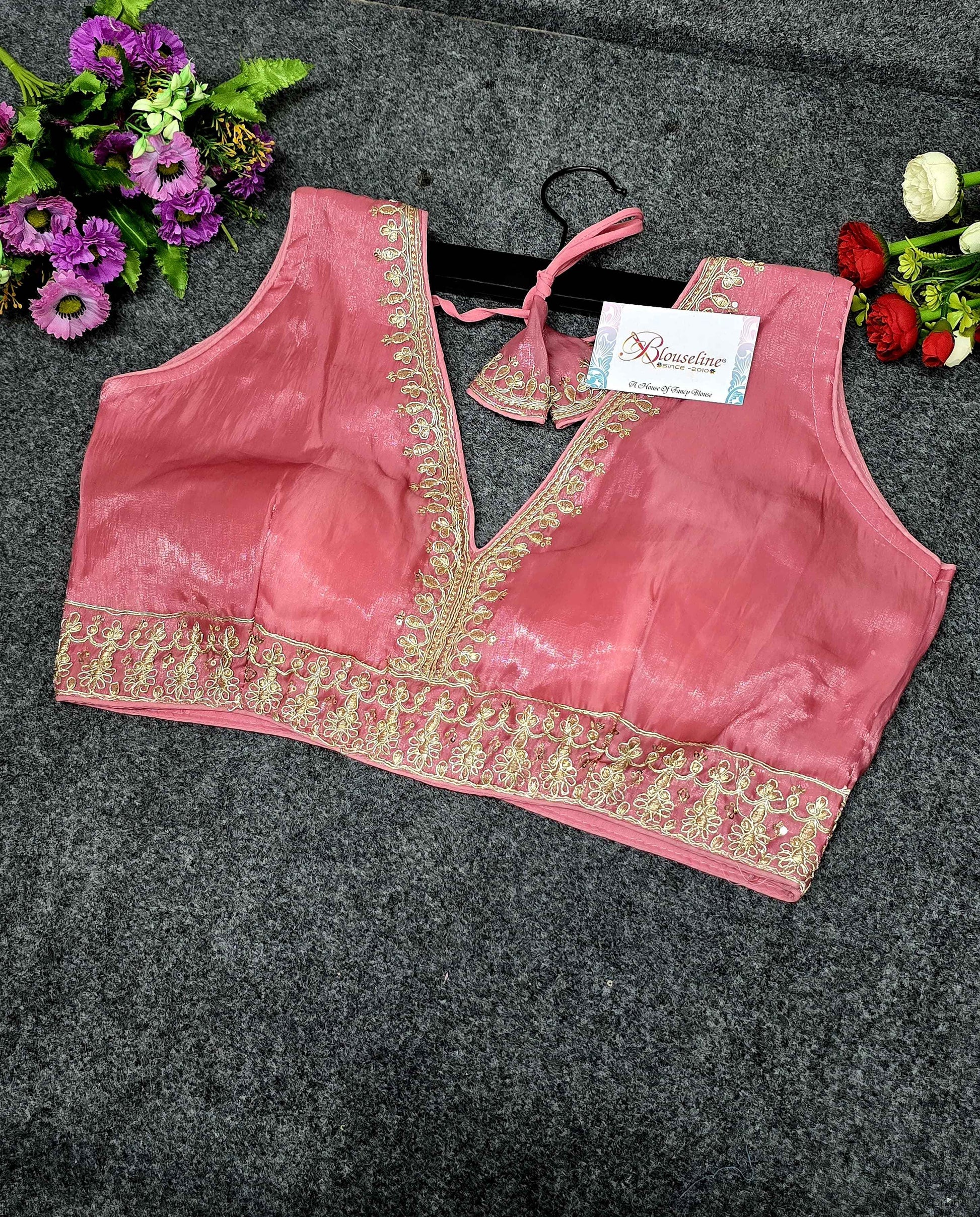 New Collection Silk Embroidery Blouse Manufacturer in Surat | BlouseLine
