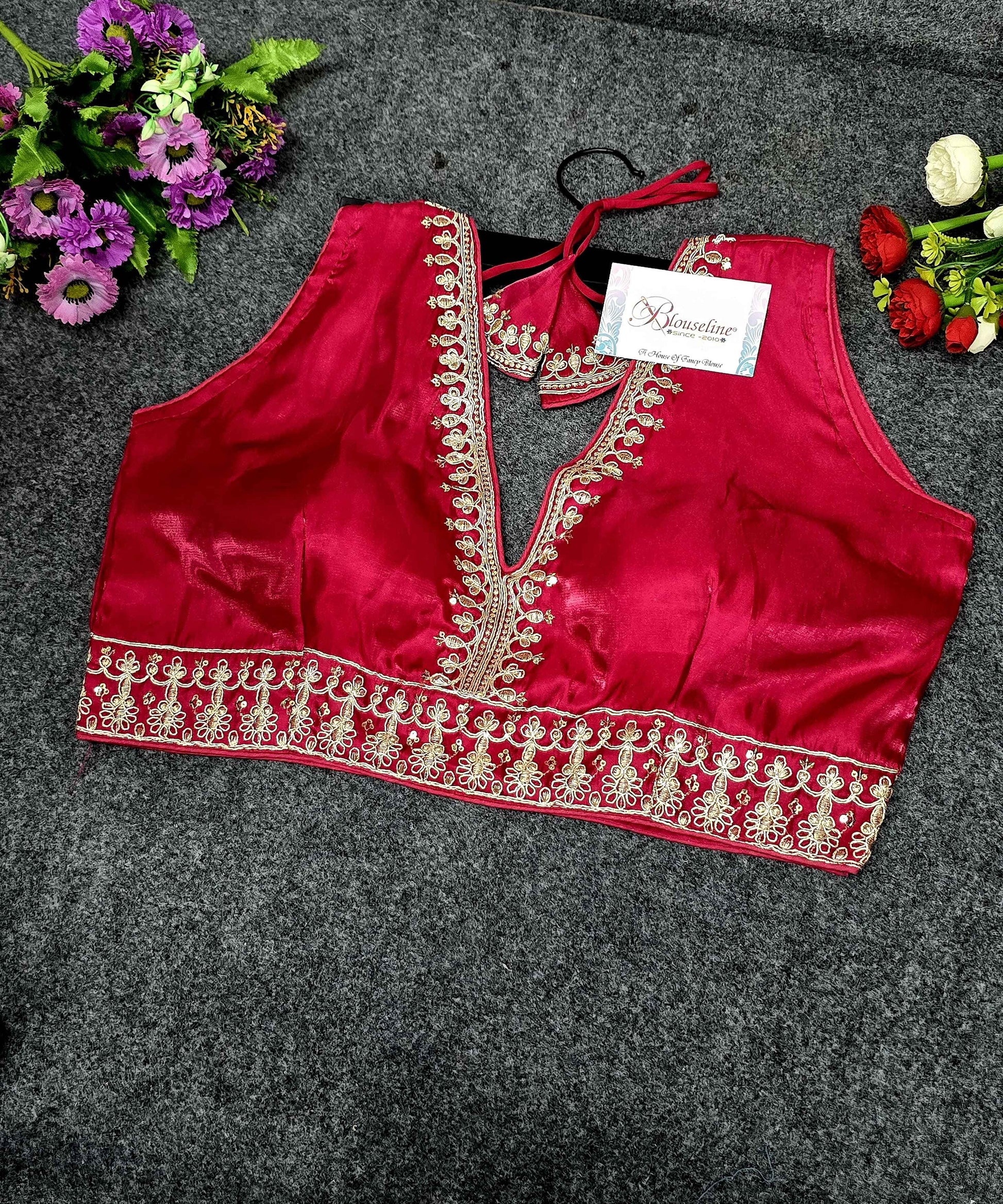 New Collection Silk Embroidery Blouse Manufacturer in Surat | BlouseLine