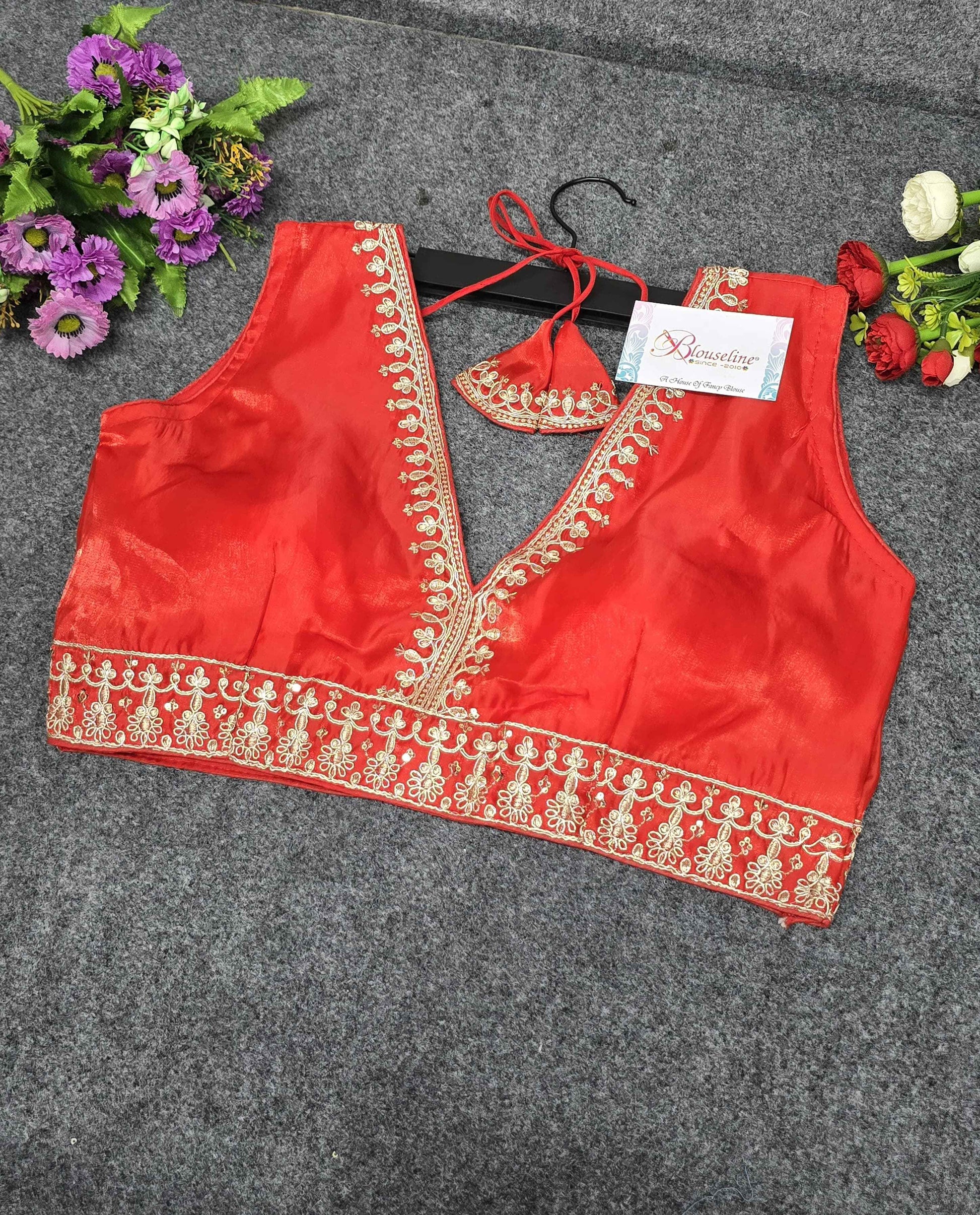 New Collection Silk Embroidery Blouse Manufacturer in Surat | BlouseLine