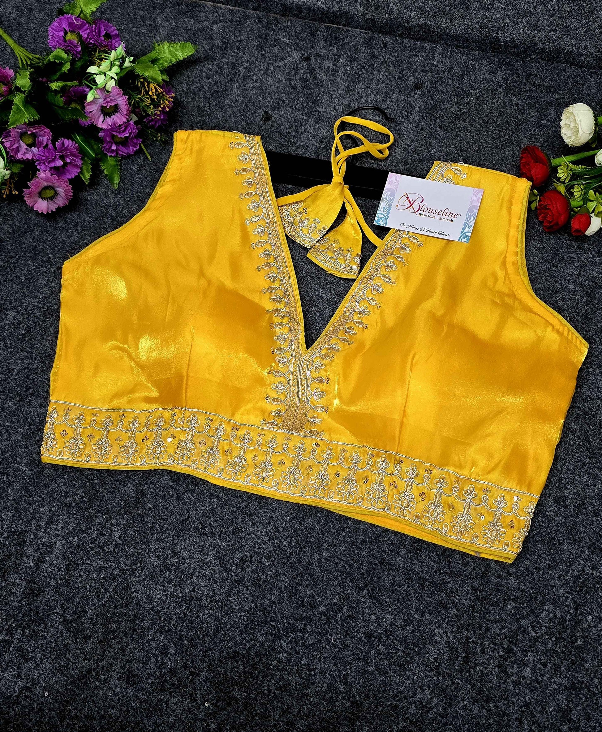 New Collection Silk Embroidery Blouse Manufacturer in Surat | BlouseLine