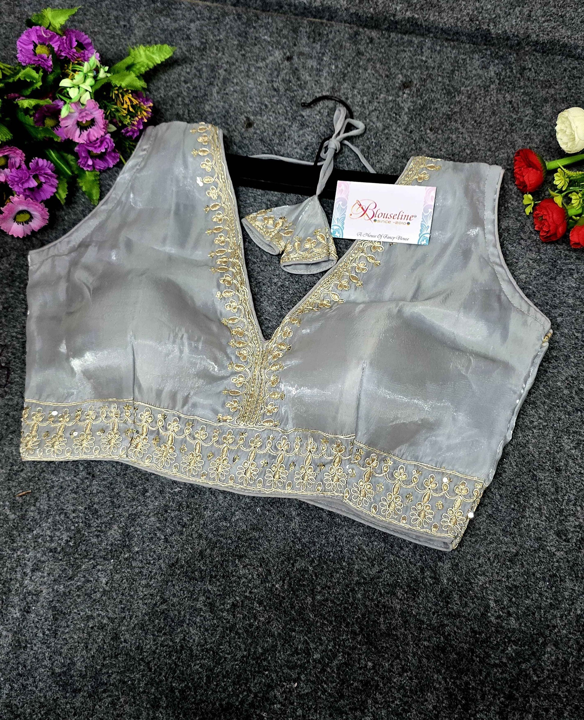 New Collection Silk Embroidery Blouse Manufacturer in Surat | BlouseLine