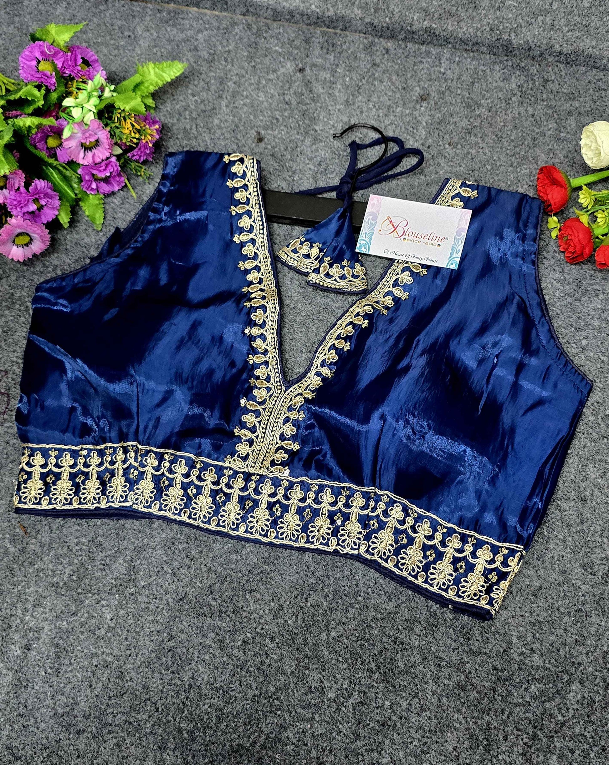 New Collection Silk Embroidery Blouse Manufacturer in Surat | BlouseLine