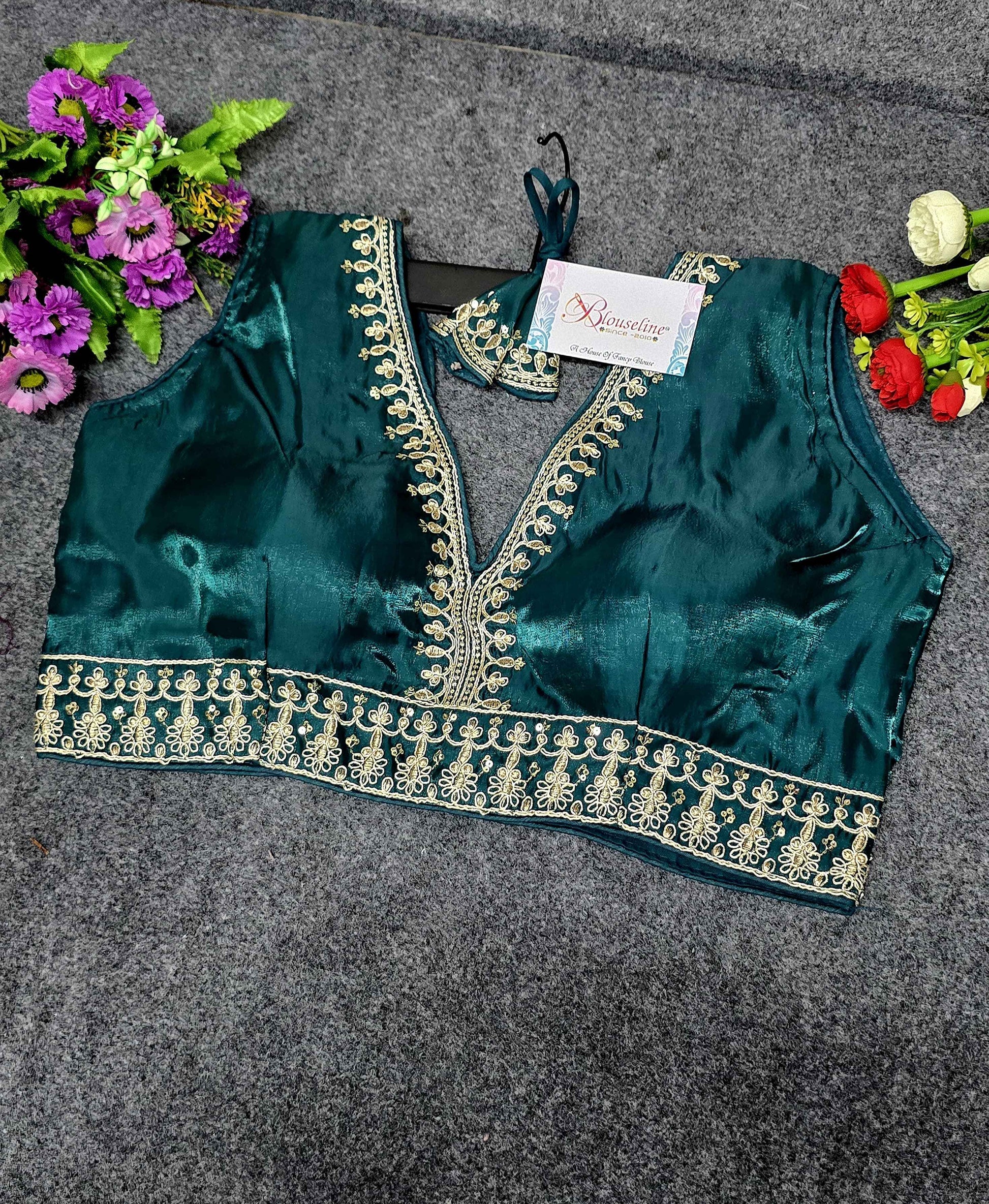 New Collection Silk Embroidery Blouse Manufacturer in Surat | BlouseLine